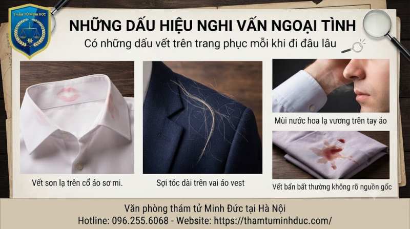 Dịch vụ thám tử điều tra theo dõi ngoại tình uy tín 7 có những dấu vết lạ khi đi đâu lâu