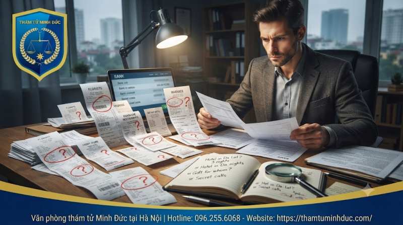 Dịch vụ thám tử điều tra theo dõi ngoại tình uy tín 5 tiêu tiền mập mpwf và hóa đơn không rõ ràng