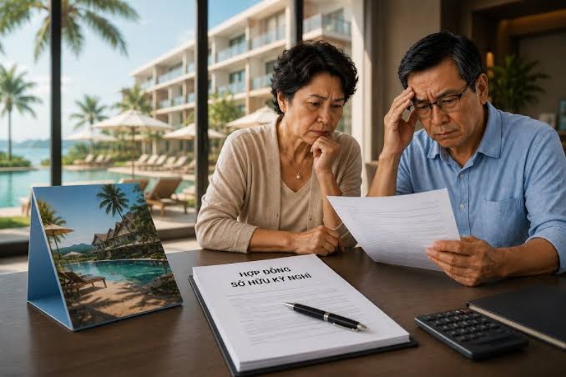 phí vận hành hợp đồng kì nghỉ tăng theo tháng