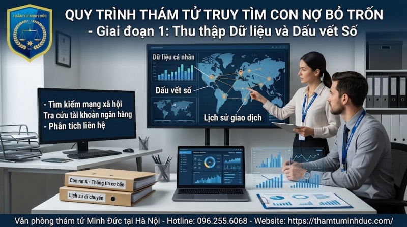 Truy tìm đối tượng trốn nợ 5 thu thập dữ liệu và dấu vết số