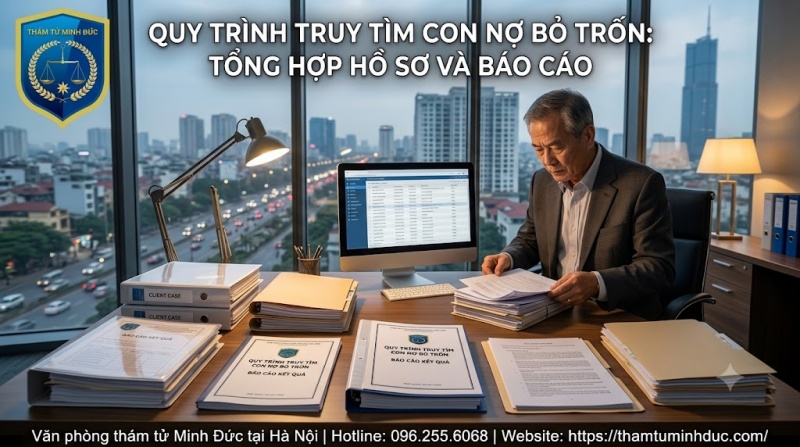 Truy tìm đối tượng trốn nợ 7 tổng hợp hồ sơ và báo cáo