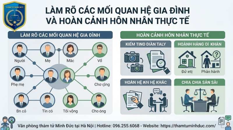 làm rõ các mối quan hệ gia đình