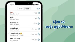 lịch sử cuộc gọi trên thiết bị