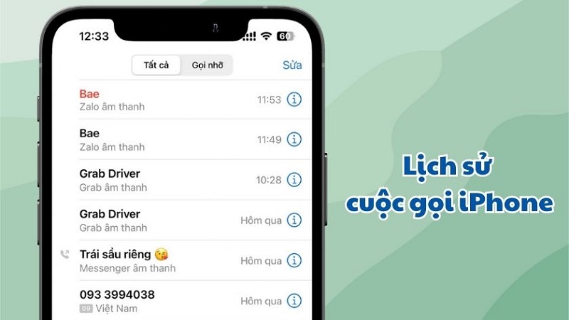 Cách xem lịch sử cuộc gọi 3 lịch sử cuộc gọi trên thiết bị