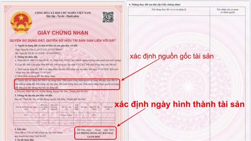 Tài sản riêng trong thời kỳ hôn nhân 7 mẫu giấy chứng nhận quyền sử dụng đất