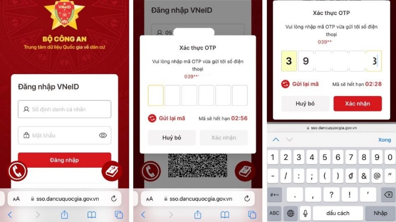 nhập số định danh cá nhân