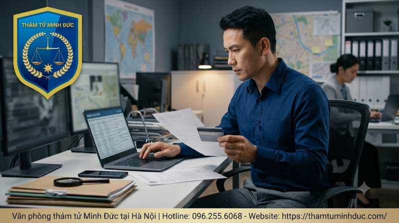 thám tử điều tra chủ tài khoản ngân hàng