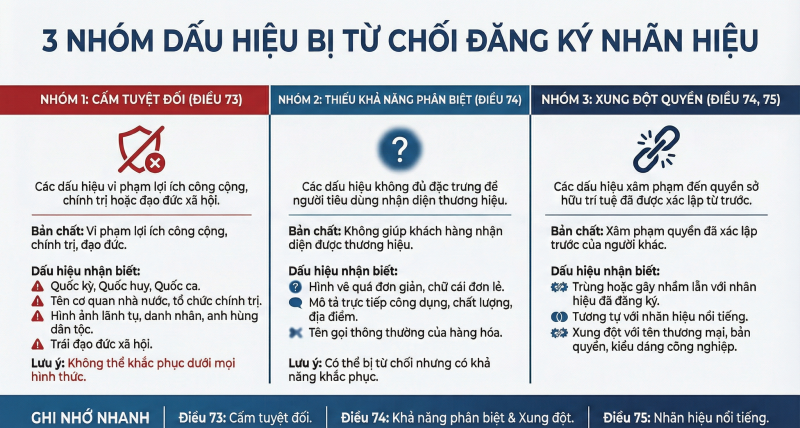 Bảo hộ thương hiệu là gì? 6 các trường hợp bị từ chối đăng ký thương hiệu