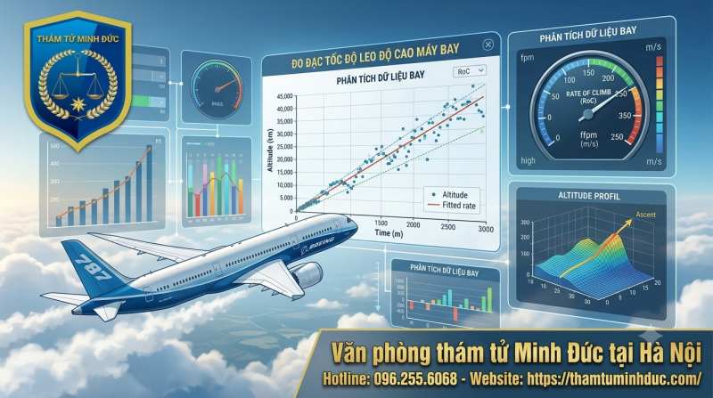 Theo dõi chuyến bay trực tuyến 3 đo độ leo dốc của máy bay