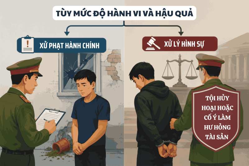 đối tượng phá hoại tài sản bỏ trốn sẽ bị truy cứu trách nhiệm