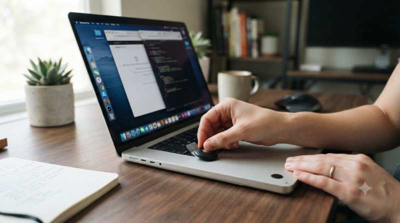 gắn thiết bị theo dõi trên laptop