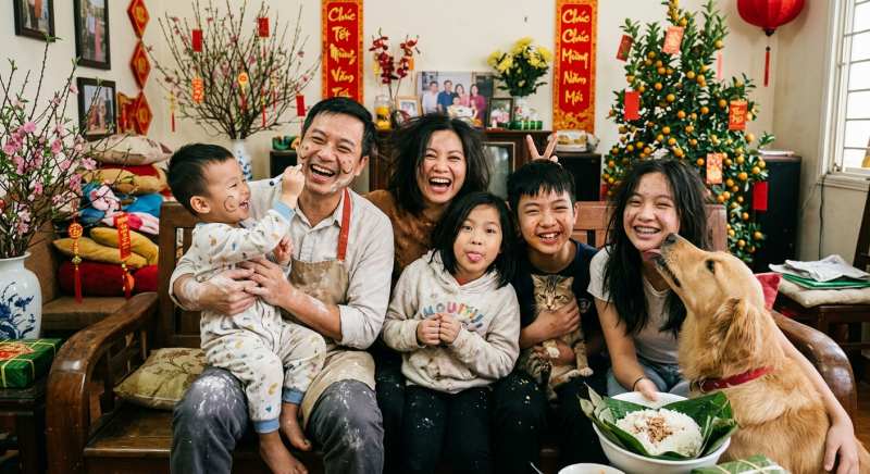 STT hay về gia đình vợ chồng con cái 2 gia đình vui vẻ
