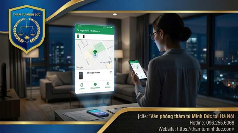 Cách theo dõi điện thoại chồng 7 sử dụng phần mềm google find my device