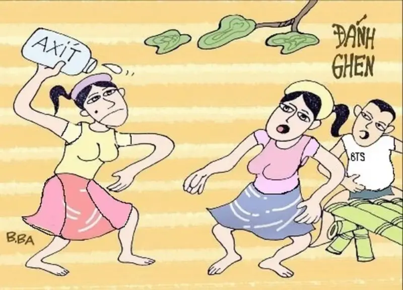 dùng axit xâm phạm thân thể