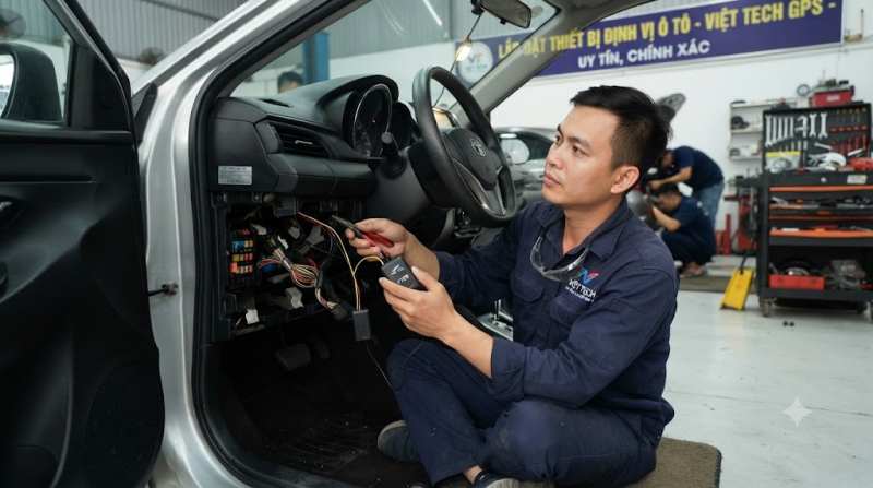 lắp thiết bị định vị trên ô tô