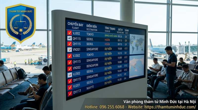 Theo dõi chuyến bay trực tuyến 5 màn thông tin chuyến bay