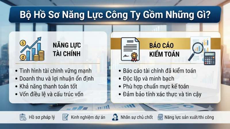 Hồ sơ năng lực là gì 6 năng lực tài chính và báo cáo kiểm toán