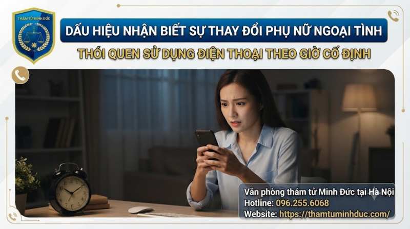 thói quen sử dụng điện thoại theo giờ cố định
