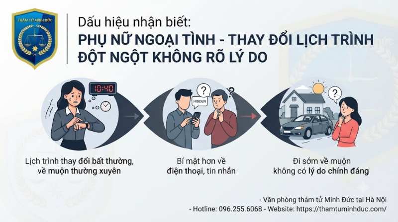 sự thay đổi lịch trình không rõ lý do