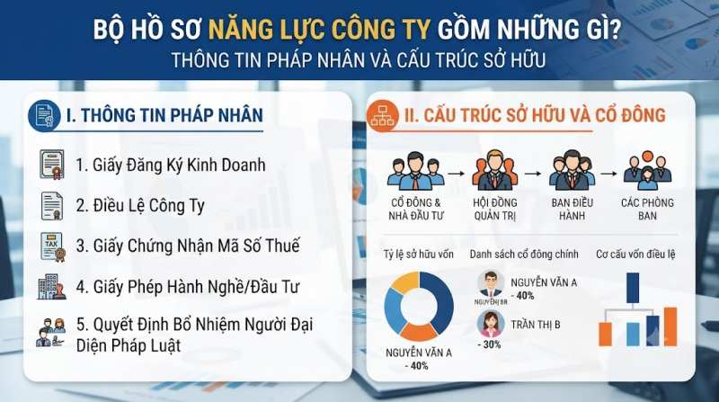 Hồ sơ năng lực là gì 5 thông tin pháp nhân và cấu trúc sở hữu