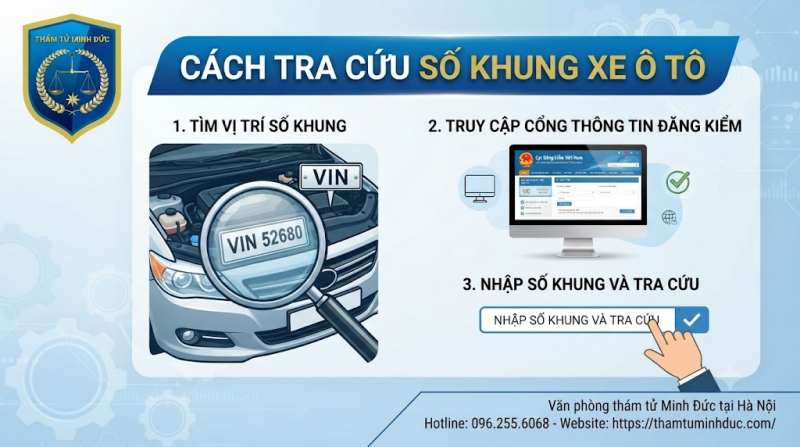 Số khung xe ô tô 8 tra cứu trực tuyến qua cục đăng kiểm