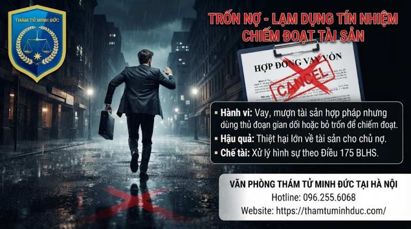 Trốn nợ là gì? 6 lạm dụng tín nhiệm chiếm đoạt tài sản