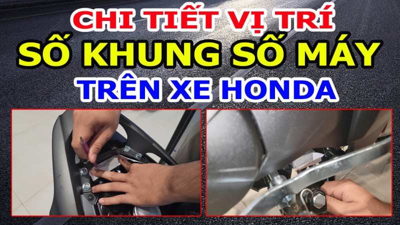 Tra số khung số máy xe máy 4 vị trí số khung của xe máy honda