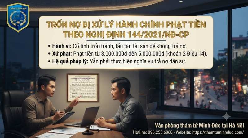 Trốn nợ là gì? 4 xử phạt hành chính theo nghị định 144