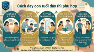 cách dạy con tuổi dậy thì