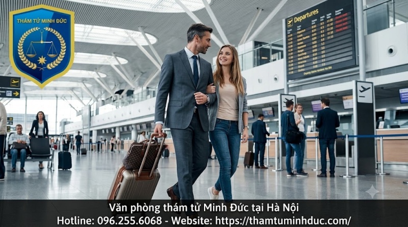 người hôn phối dẫn theo bồ đi công tác