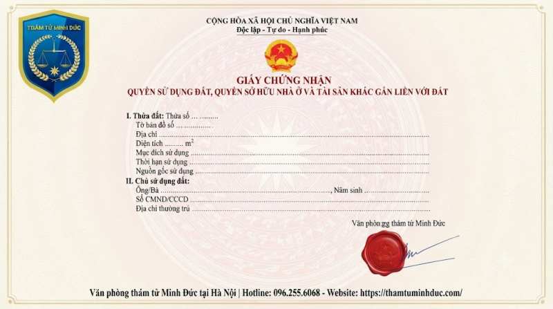 giấy chứng nhận quyền sử dụng đất