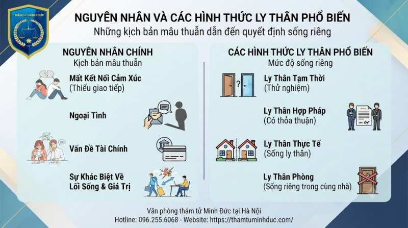 Ly thân là gì? 2 mâu thuẫn dẫn đến cuộc sống riêng